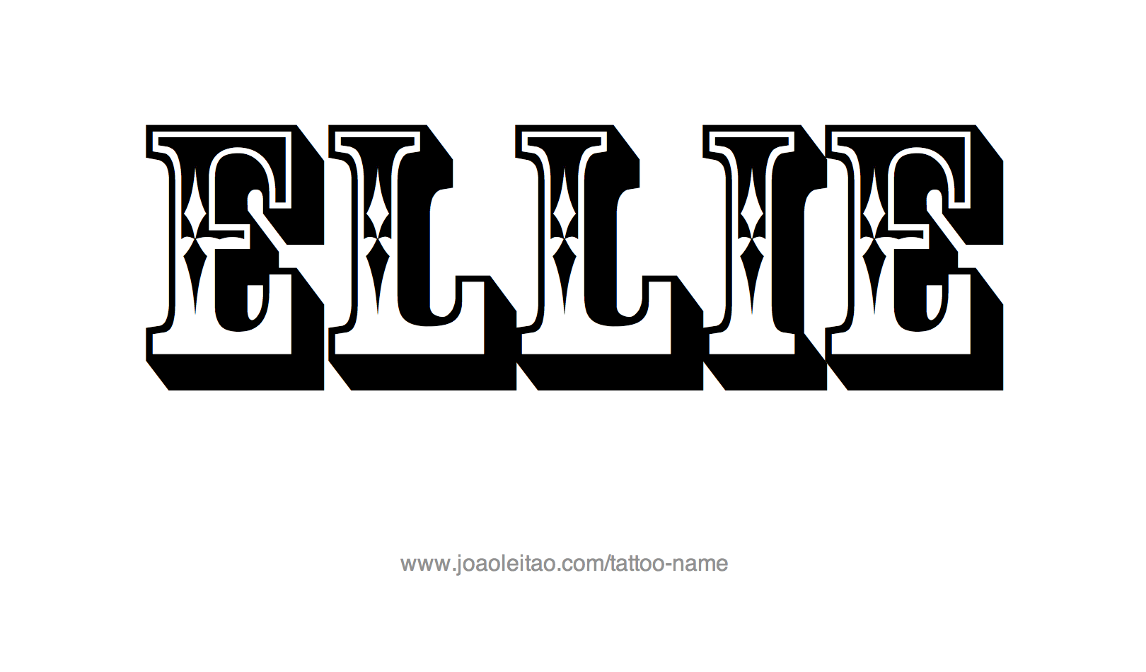 Ellie Name Tattoo Designs